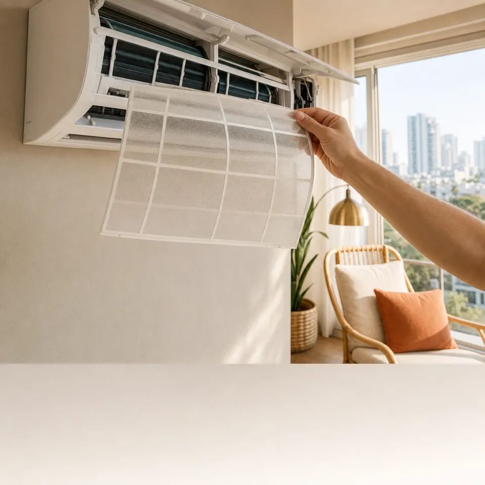 Air conditioning service artwork for Sagur