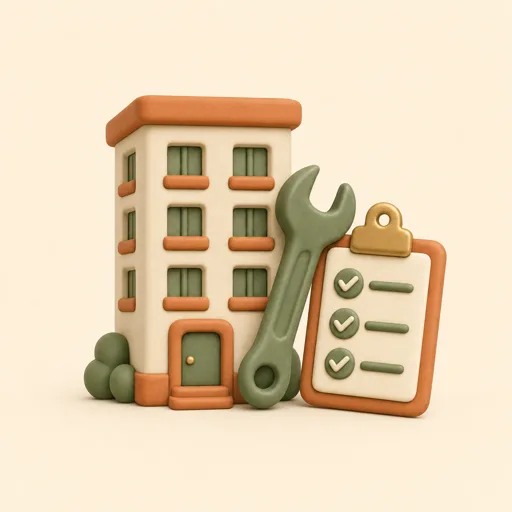 Building care service artwork for Sagur
