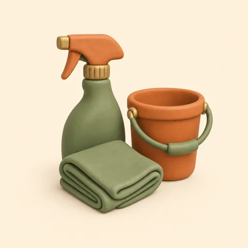House cleaning service artwork for Sagur