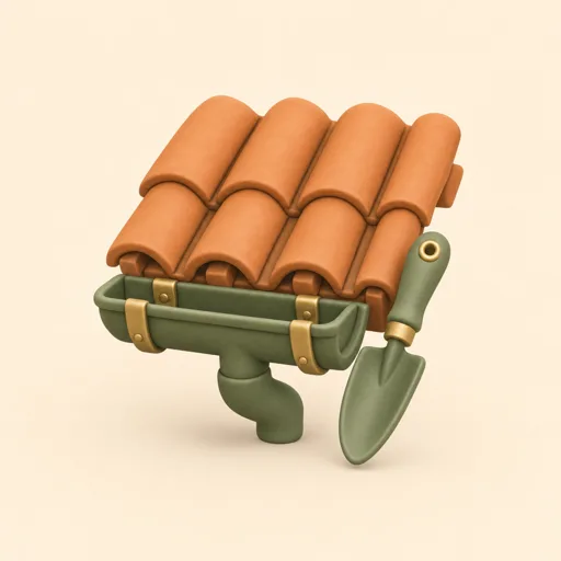 Roof repair service artwork for Sagur
