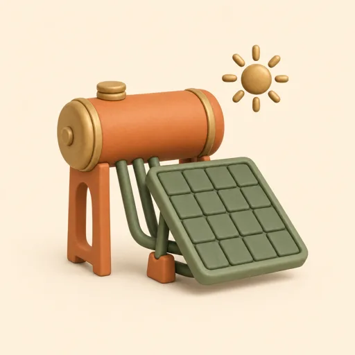 Solar water heater service artwork for Sagur
